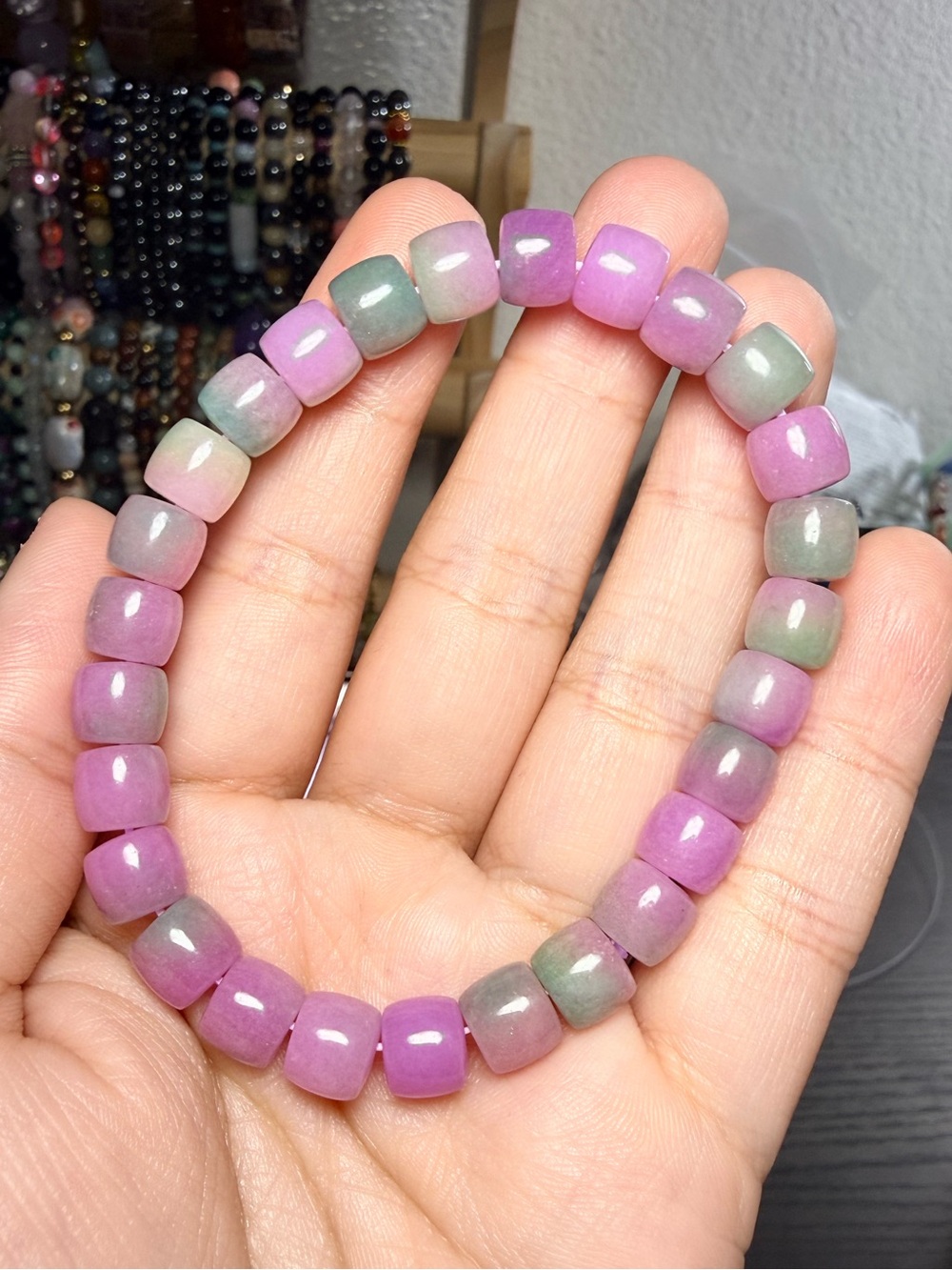 Persian Jade 8mm Gemstone Stretch Bracelet